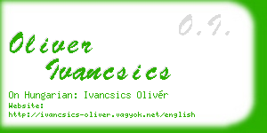 oliver ivancsics business card